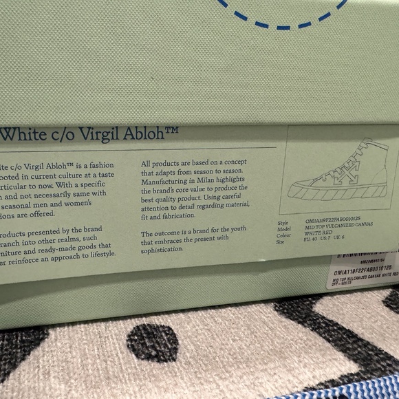 *SOLD* Off-White Vulcanized High Top Sneakers - Picture 8 of 8